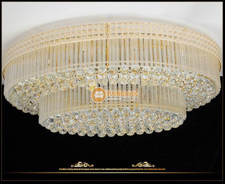 Đèn ốp trần pha lê đẹp long lanh CM277-6